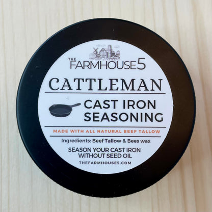 Cattleman Natural Tallow Cast Iron Seasoning | Made in USA