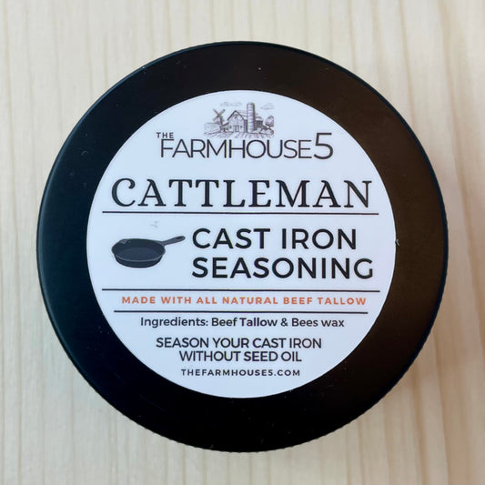 Cattleman Natural Tallow Cast Iron Seasoning | Made in USA